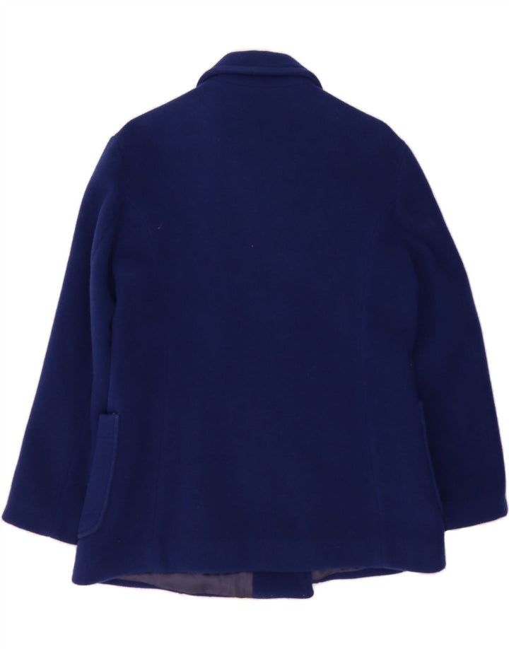 BENETTON Womens Overcoat UK 16 Large Navy Blue Wool Vintage Benetton and Second-Hand Benetton from Messina Hembry 