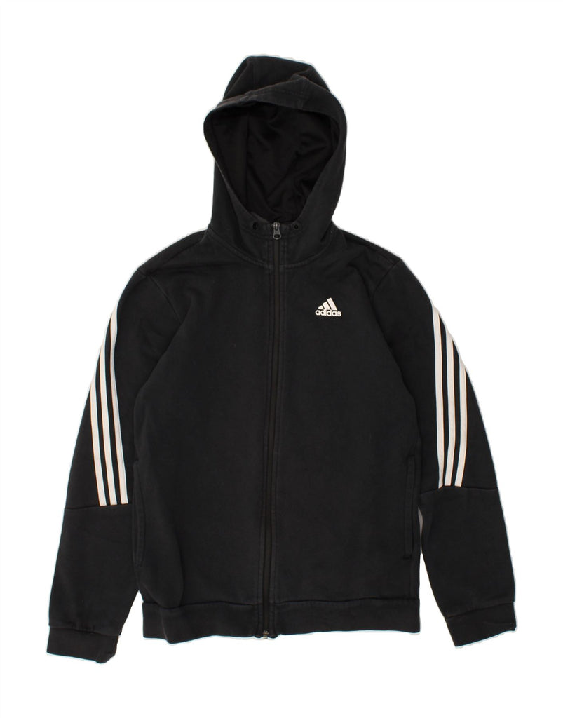 ADIDAS Mens Zip Hoodie Sweater Small Black | Vintage Adidas | Thrift | Second-Hand Adidas | Used Clothing | Messina Hembry 