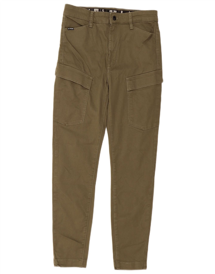 G-STAR Mens Slim Cargo Trousers W28 L30 Khaki Cotton