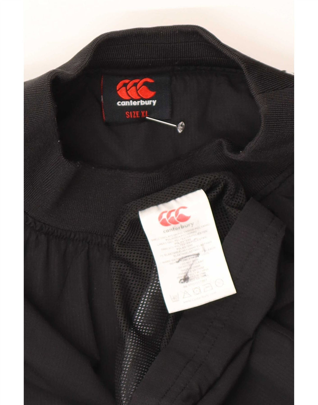 Canterbury Mens Pullover Tracksuit Top XL Black Nylon