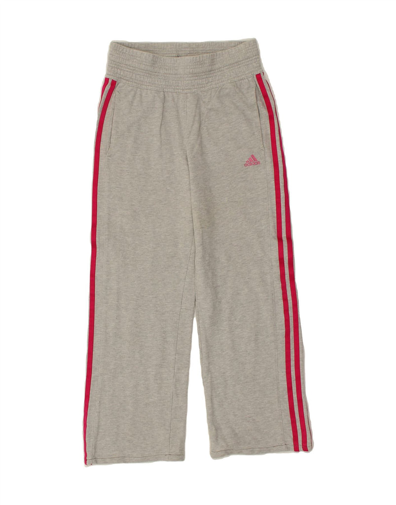 ADIDAS Girls Tracksuit Trousers 13-14 Years Grey Cotton | Vintage Adidas | Thrift | Second-Hand Adidas | Used Clothing | Messina Hembry 