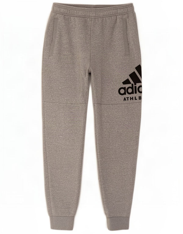 Adidas Mens Graphic Tracksuit Trousers Joggers Small Grey