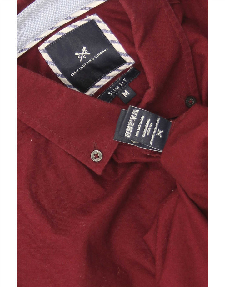 Crew Clothing Mens Slim Fit Shirt Medium Burgundy Cotton