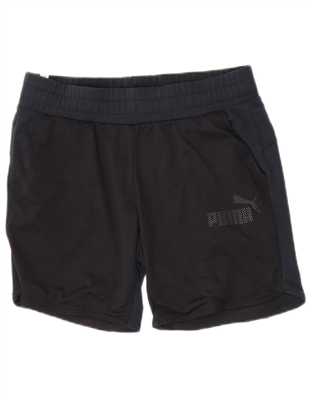 Puma Womens Sport Shorts UK 12 Medium Navy Blue Colourblock Polyester