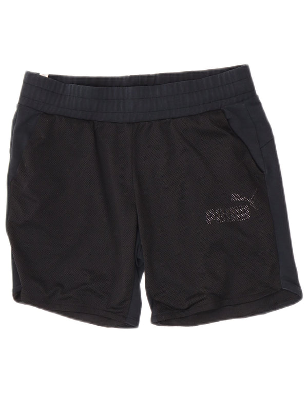 Puma Womens Sport Shorts UK 12 Medium Navy Blue Colourblock Polyester