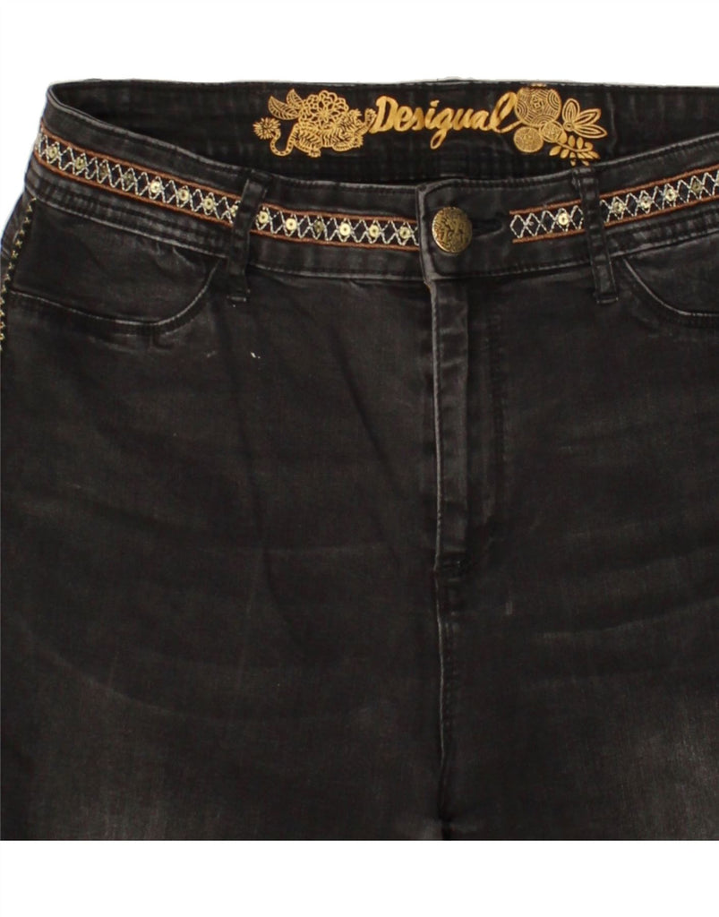 DESIGUAL Womens Slim Jeans W30 L30 Black | Vintage Desigual | Thrift | Second-Hand Desigual | Used Clothing | Messina Hembry 