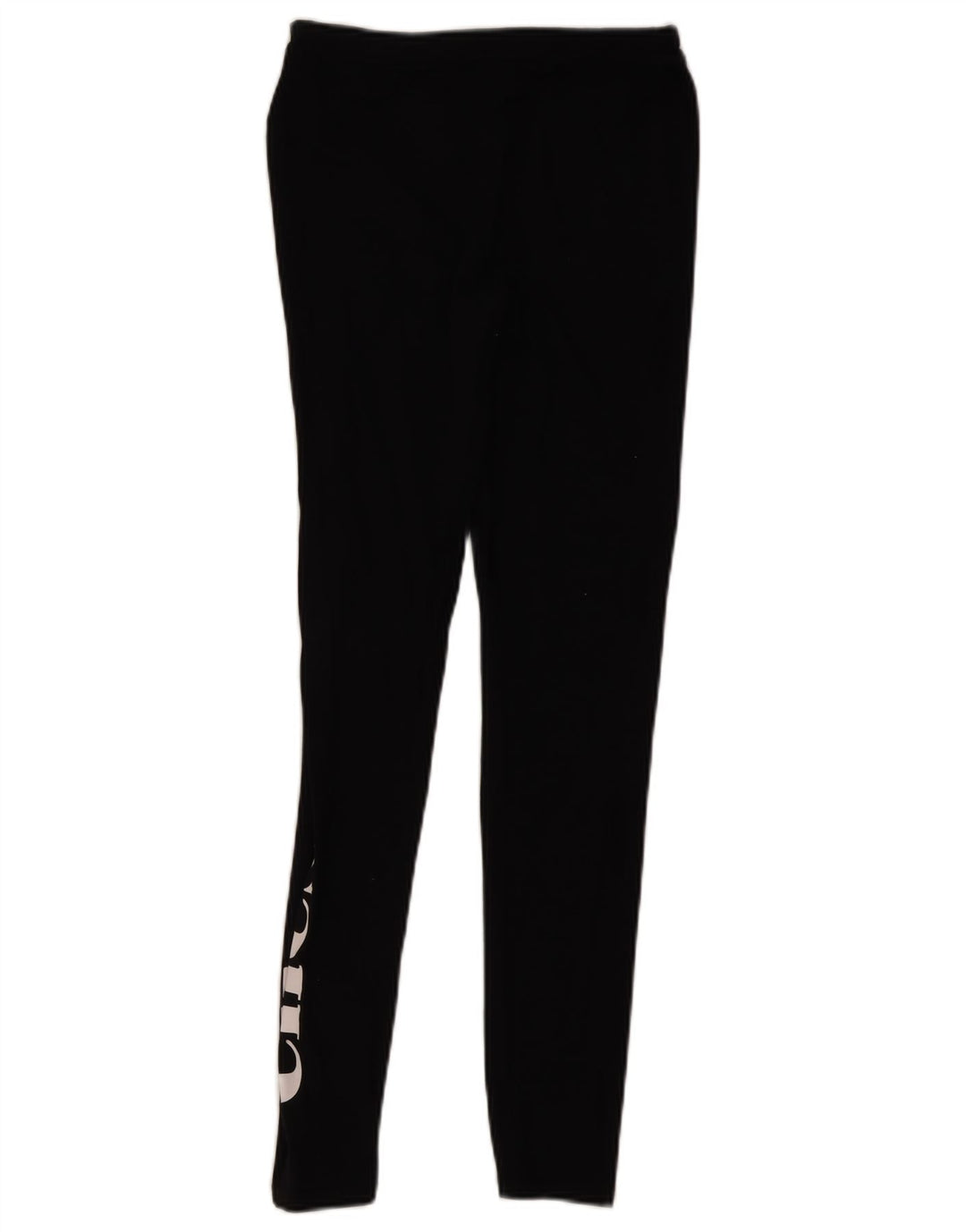 Ellesse Womens Graphic Leggings UK 10 Small Black Cotton