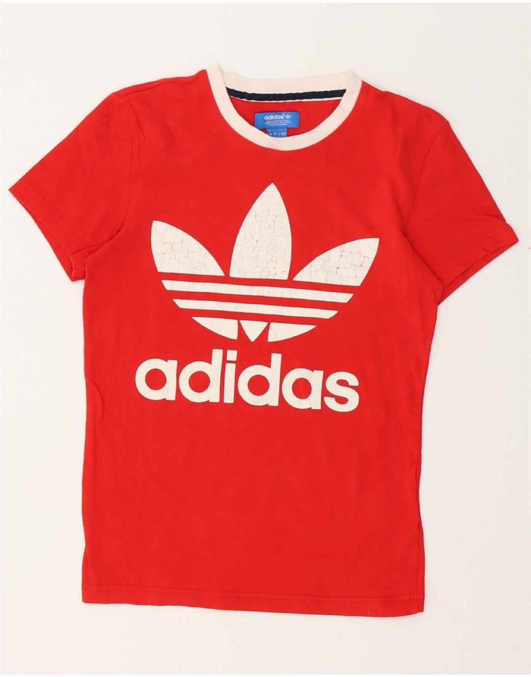 ADIDAS Mens Graphic T-Shirt Top Small Red Cotton
