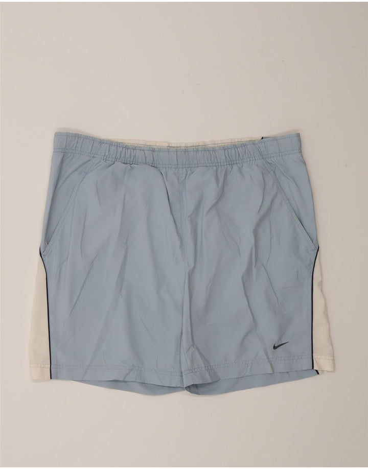 Nike Mens Sport Shorts Large  Blue Colourblock Nylon