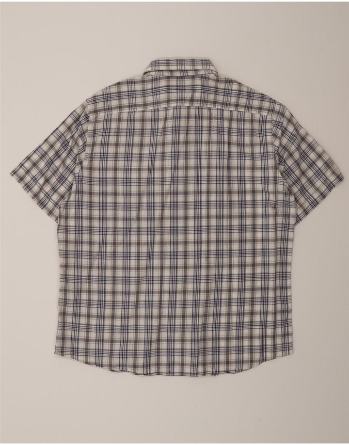 Navigare Mens Short Sleeve Shirt Large Blue Check