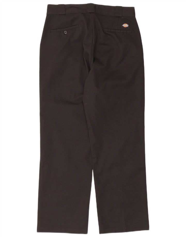 Dickies Mens Straight Chino Trousers W32 L27 Black Polyester
