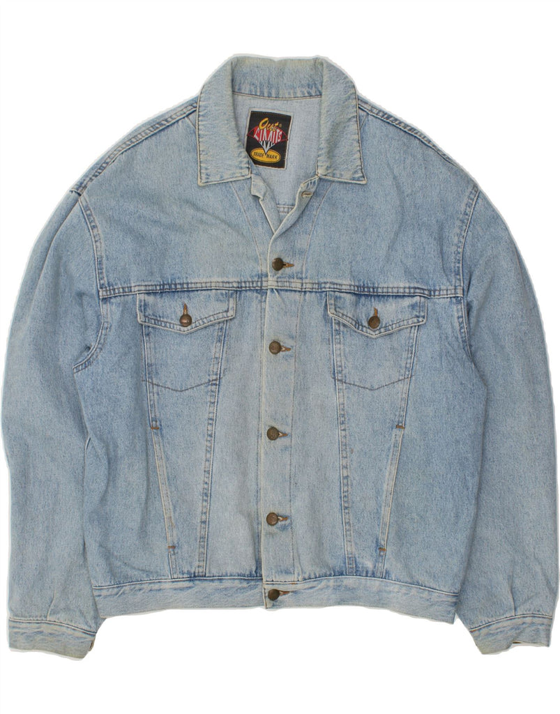 OUT LIMITS Mens Denim Jacket UK 42 XL Blue Cotton Vintage Out Limits and Second-Hand Out Limits from Messina Hembry 