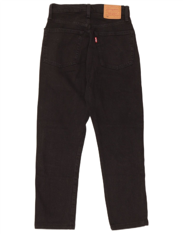 Levi's Womens 501 Straight Jeans W24 L24 Black