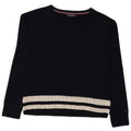 Tommy Hilfiger Womens Top Long Sleeve UK 10 Small Navy Blue Striped