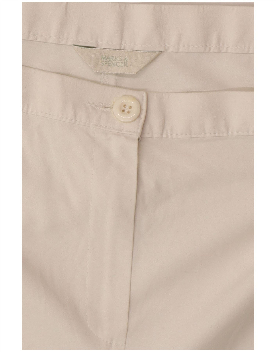 Marks & Spencer Womens High Waist Capri Trousers W38 L22 White