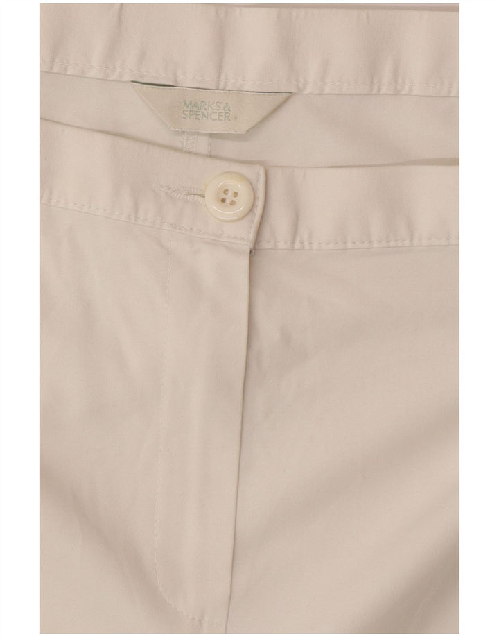 Marks & Spencer Womens High Waist Capri Trousers W38 L22 White