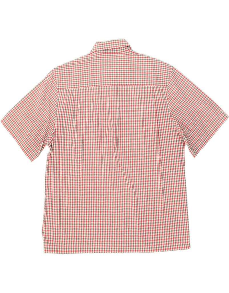 TIMBERLAND Mens Short Sleeve Shirt Large Red Check Cotton | Vintage Timberland | Thrift | Second-Hand Timberland | Used Clothing | Messina Hembry 