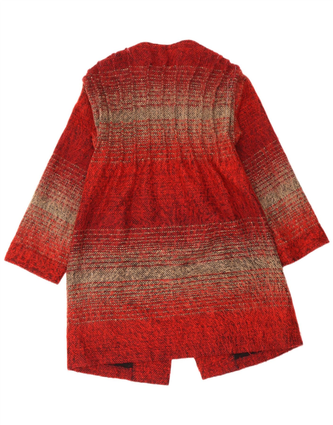 Avoca Womens Overcoat UK 4 XS Red Striped Acrylic