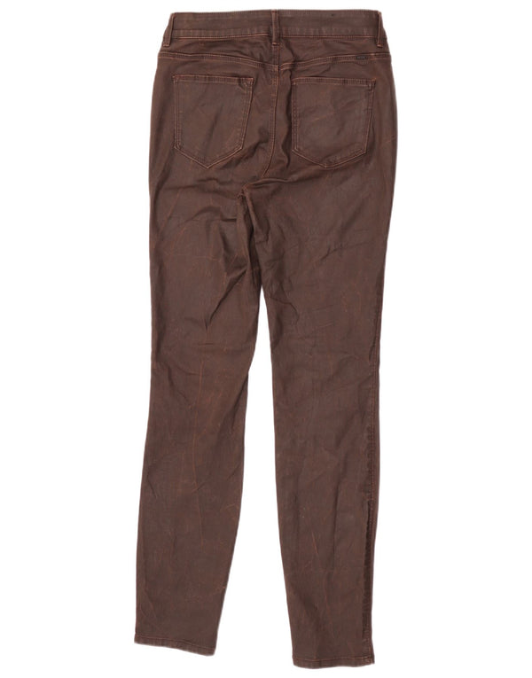 Massimo Dutti Womens Skinny Casual Trousers EU 36 XS W26 L29 Brown Cotton