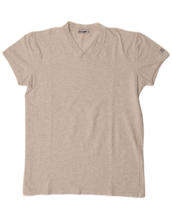 GAS Womens T-Shirt Top UK 18 XL Grey Flecked