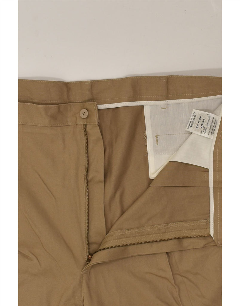 WRANGLER Mens Straight Suit Trousers W42 L32  Brown Cotton | Vintage Wrangler | Thrift | Second-Hand Wrangler | Used Clothing | Messina Hembry 