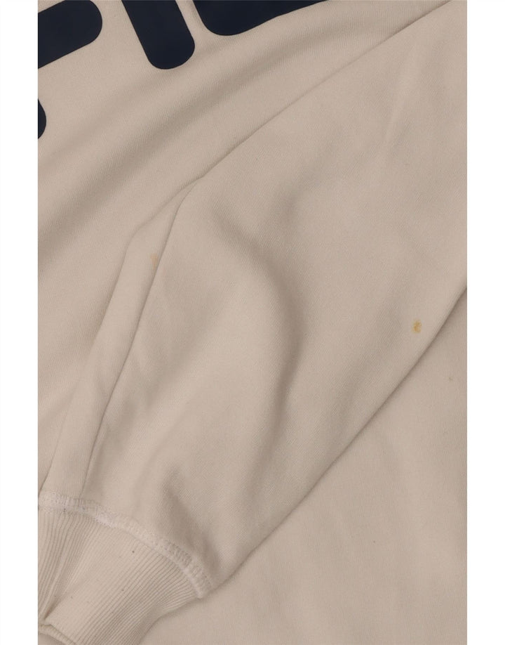 FILA Mens Graphic Sweatshirt Jumper XS White Cotton