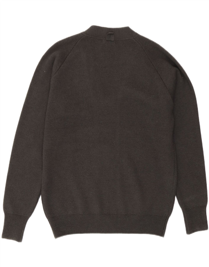 Zara Mens Full Zip Cardigan Sweater Medium Grey Cotton