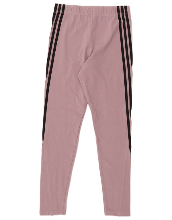 ADIDAS Womens Tight Fit Tracksuit Trousers UK 12/14 Medium Pink