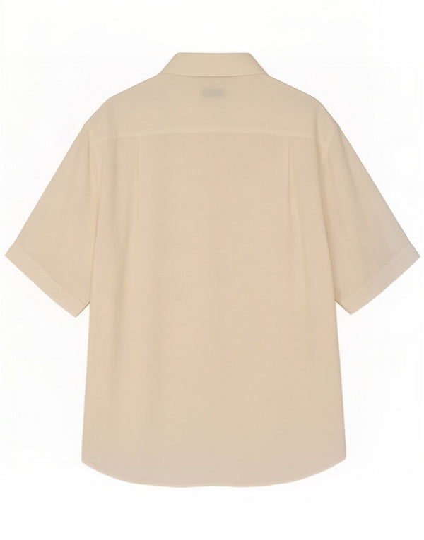 Luca D'altieri Mens Short Sleeve Shirt Size 40 Medium White