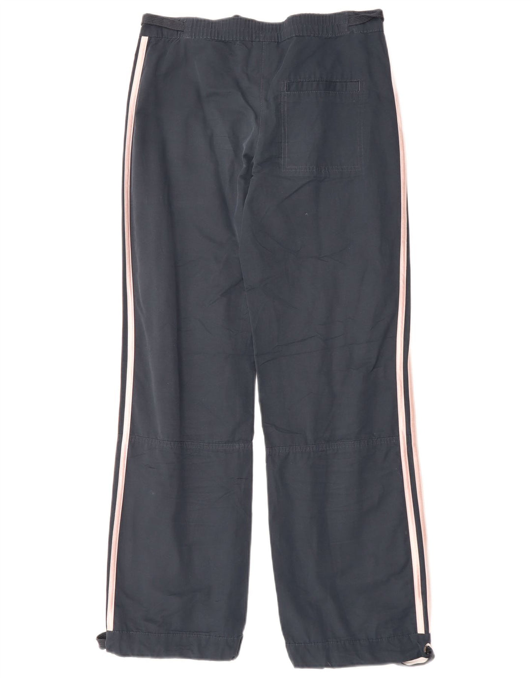 Adidas Womens Straight Casual Trousers UK 8 Small W30 L30 Navy Blue Cotton