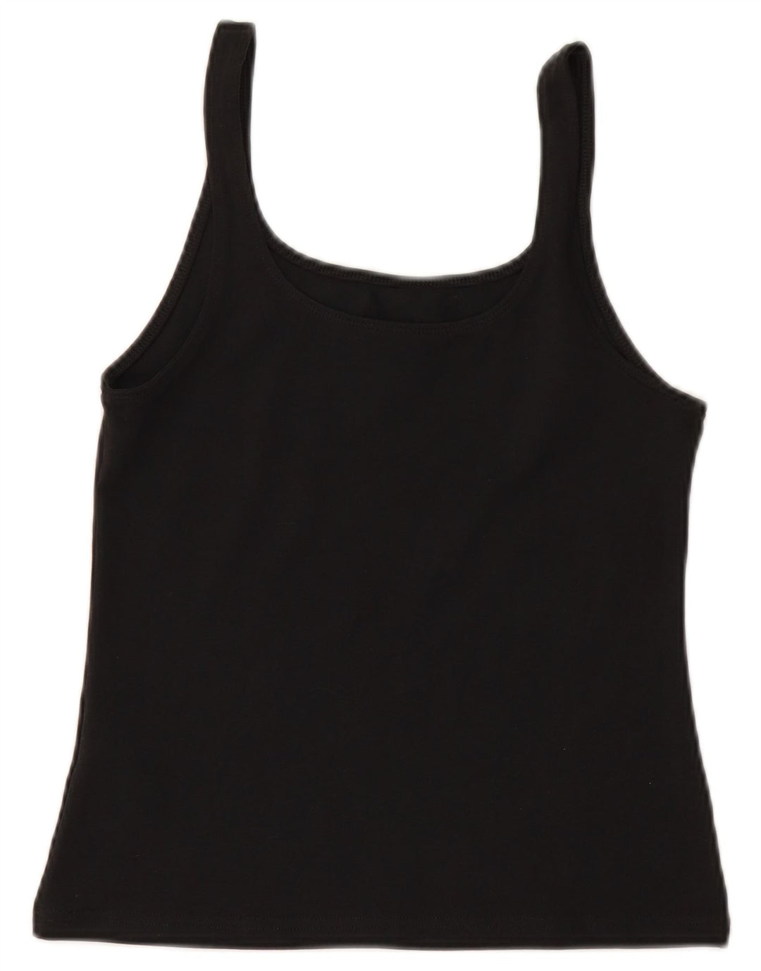 NIKE Womens Crop Cami Top UK 12 Medium Black Cotton