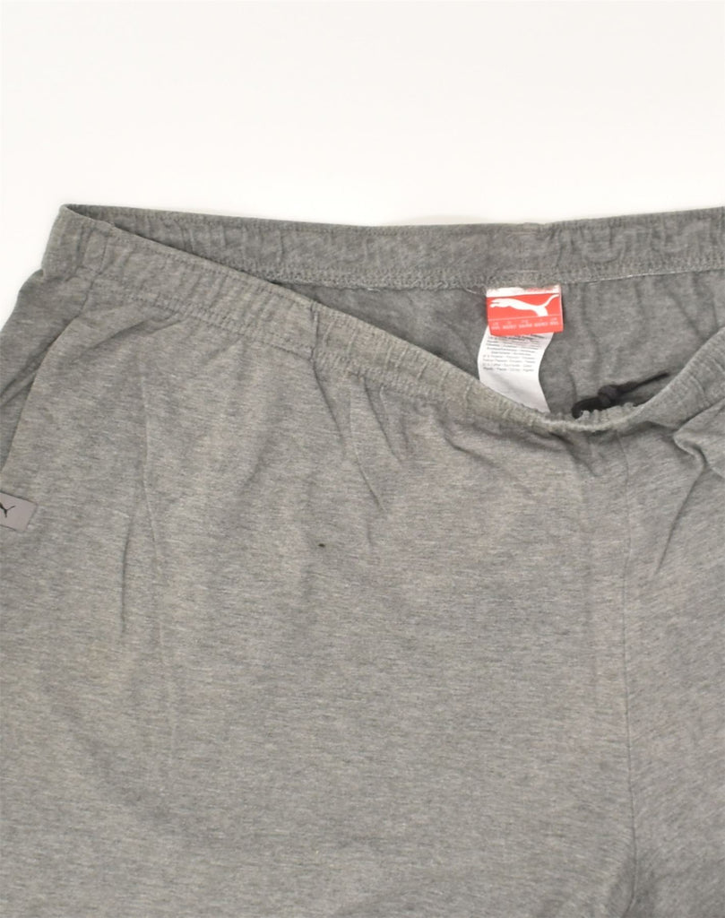 PUMA Mens Graphic Sport Shorts 2XL Grey Cotton | Vintage Puma | Thrift | Second-Hand Puma | Used Clothing | Messina Hembry 