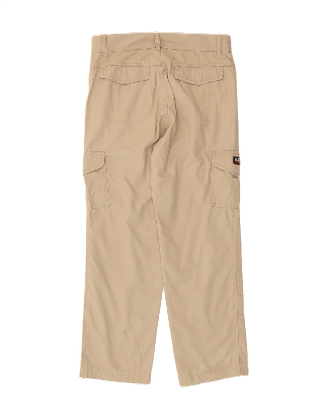 SLAM Mens Straight Cargo Trousers Small W29 L28 Beige Cotton Vintage Slam and Second-Hand Slam from Messina Hembry 