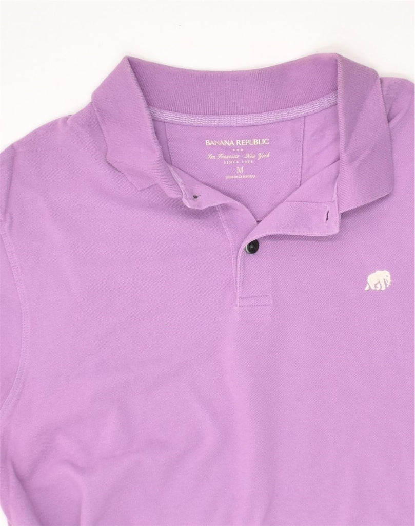 BANANA REPUBLIC Mens Polo Shirt Medium Purple Cotton | Vintage Banana Republic | Thrift | Second-Hand Banana Republic | Used Clothing | Messina Hembry 