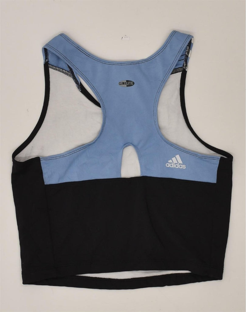 ADIDAS Womens Climalite Crop Vest Top UK 14 Large Black Colourblock Sports | Vintage Adidas | Thrift | Second-Hand Adidas | Used Clothing | Messina Hembry 