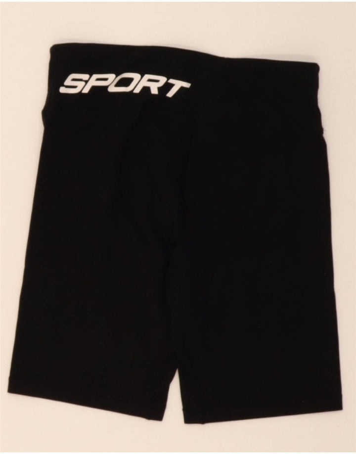 EDDIE BAUER Womens Graphic Sport Shorts UK 12 Medium Black Cotton Vintage Eddie Bauer and Second-Hand Eddie Bauer from Messina Hembry 