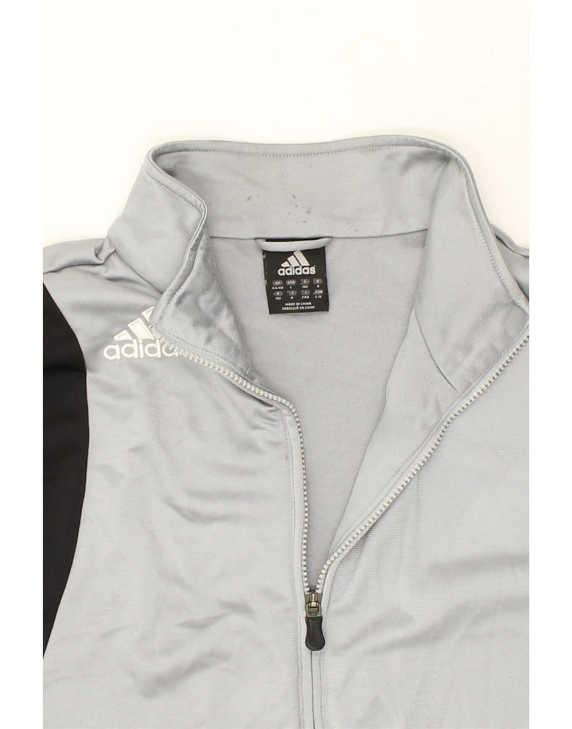 ADIDAS Mens Tracksuit Top Jacket UK 44/46 Large Grey Colourblock Polyester | Vintage Adidas | Thrift | Second-Hand Adidas | Used Clothing | Messina Hembry 