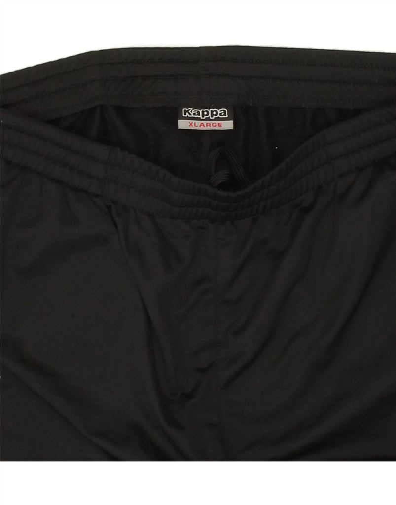 KAPPA Mens Capri Tracksuit Trousers Joggers XL Black Polyester | Vintage Kappa | Thrift | Second-Hand Kappa | Used Clothing | Messina Hembry 