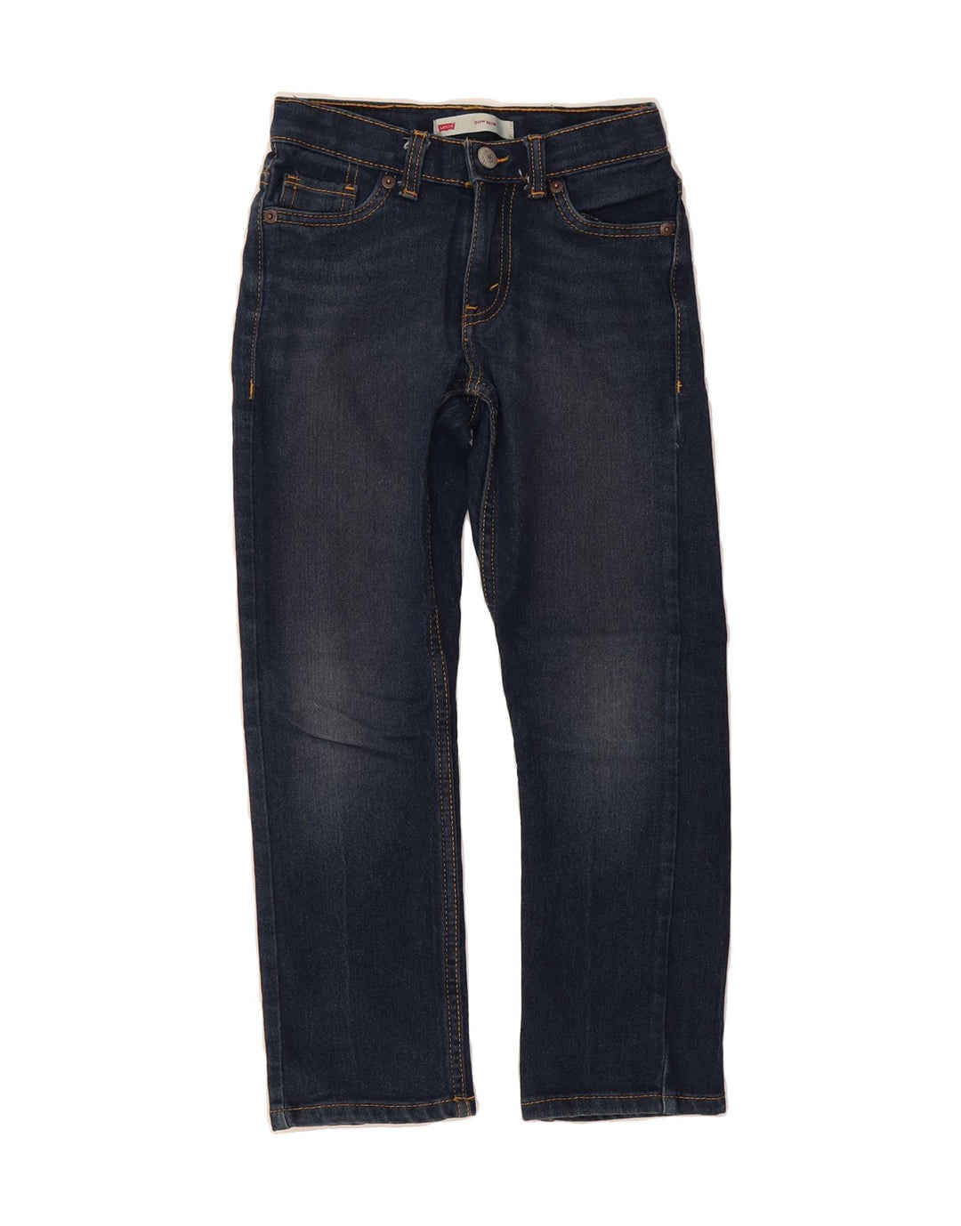 LEVI'S Boys 511 Slim Jeans 6-7 Years W22 L21 Navy Blue Cotton Vintage Levi's and Second-Hand Levi's from Messina Hembry 