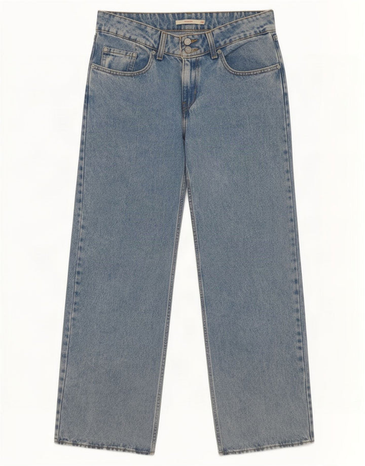 Levi's Womens Super Low Straight Jeans W30 L30 Blue Cotton