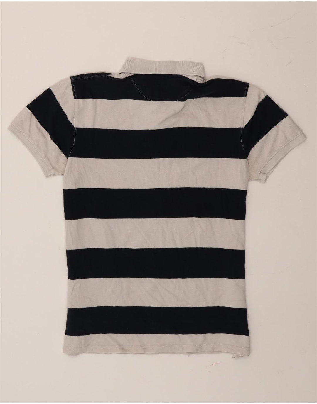 Timberland Mens Polo Shirt Medium White Striped Cotton