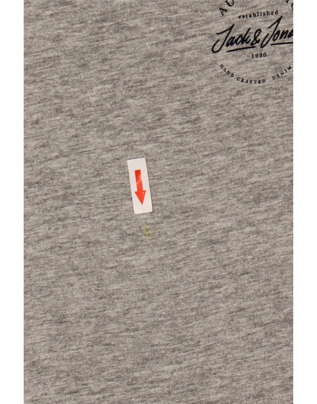 Jack & Jones Mens T-Shirt Top Small Grey Flecked Cotton