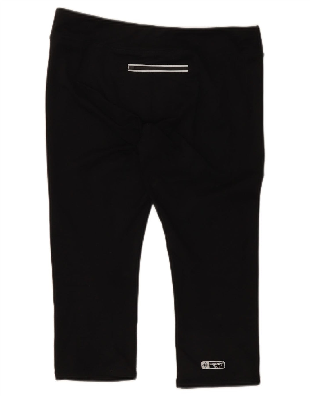 Superdry Womens Graphic Capri Leggings UK 12 Medium Black Polyester