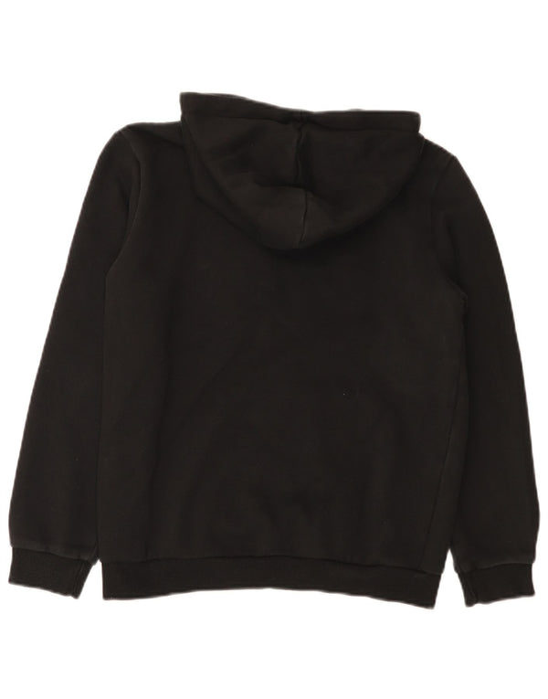 Puma Boys Graphic Hoodie Jumper 13-14 Years Black Cotton