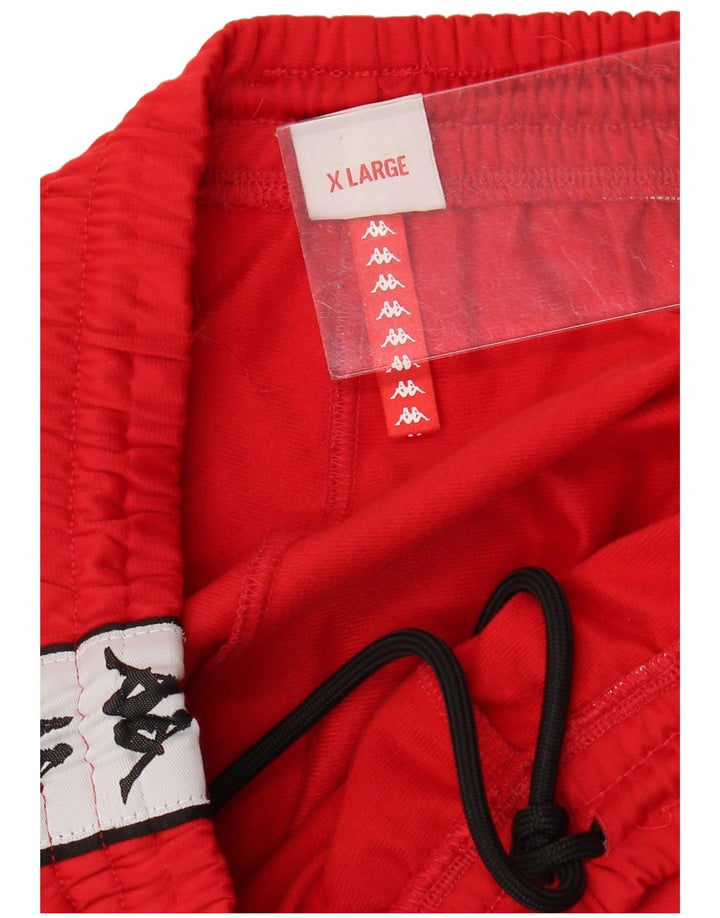 KAPPA Mens Graphic Sport Shorts XL  Red Colourblock