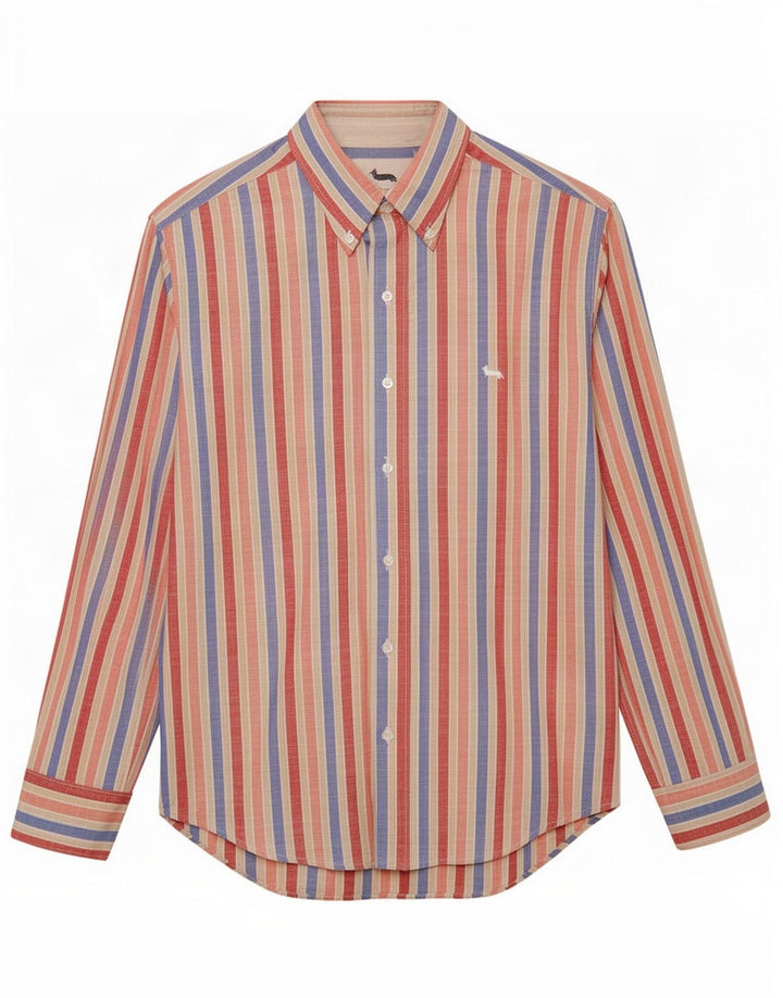 Harmont & Blaine Mens Shirt Large Multicoloured Striped Cotton