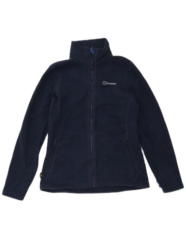 Berghaus Womens Fleece Jacket UK 14 Large Navy Blue Polyester