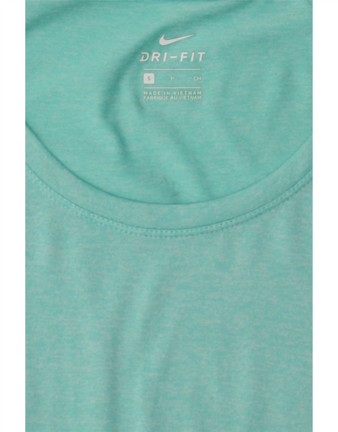 NIKE Womens Dri Fit T-Shirt Top UK 10 Small Turquoise Flecked Polyester Vintage Nike and Second-Hand Nike from Messina Hembry 