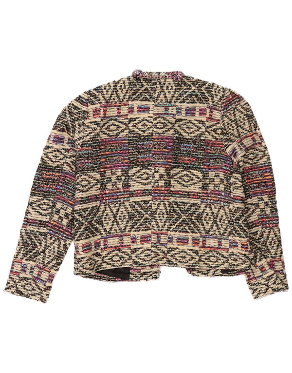 Zara Womens Oversized Blazer Jacket UK 10 Small Multicoloured Geometric