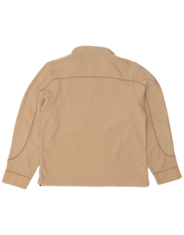 Colmar Mens Zip Neck Fleece Jumper Medium Beige Polyester